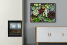 Foliage-Wall_Art-100 x 75cm-Mounted Canvas-Black-Pixalot