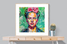 Frida Homage-Wall_Art-100 x 100cm-Framed Print-Wood-Pixalot