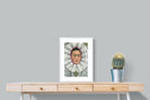 Frida Self-Portrait with Medallion-Wall_Art-45 x 60cm-Framed Print-White-Pixalot
