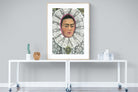Frida Self-Portrait with Medallion-Wall_Art-90 x 120cm-Framed Print-Wood-Pixalot