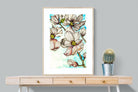 Geraniums-Wall_Art-75 x 100cm-Framed Print-Wood-Pixalot