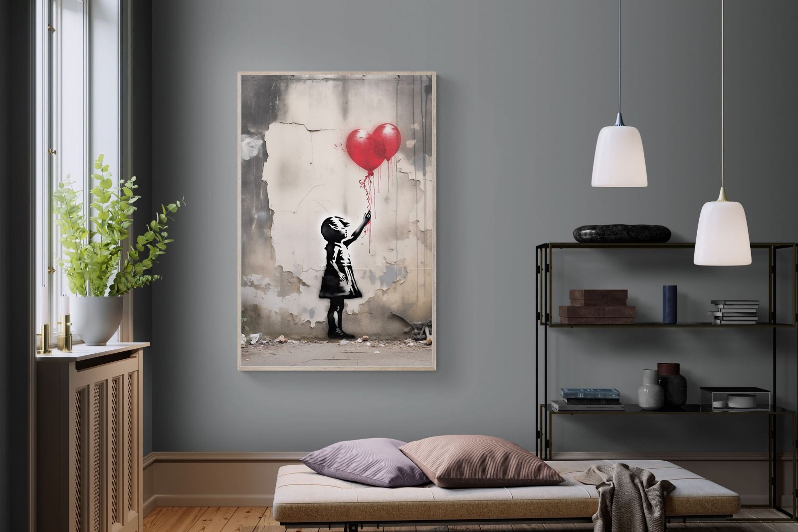 Pixalot Girl with Red Balloons