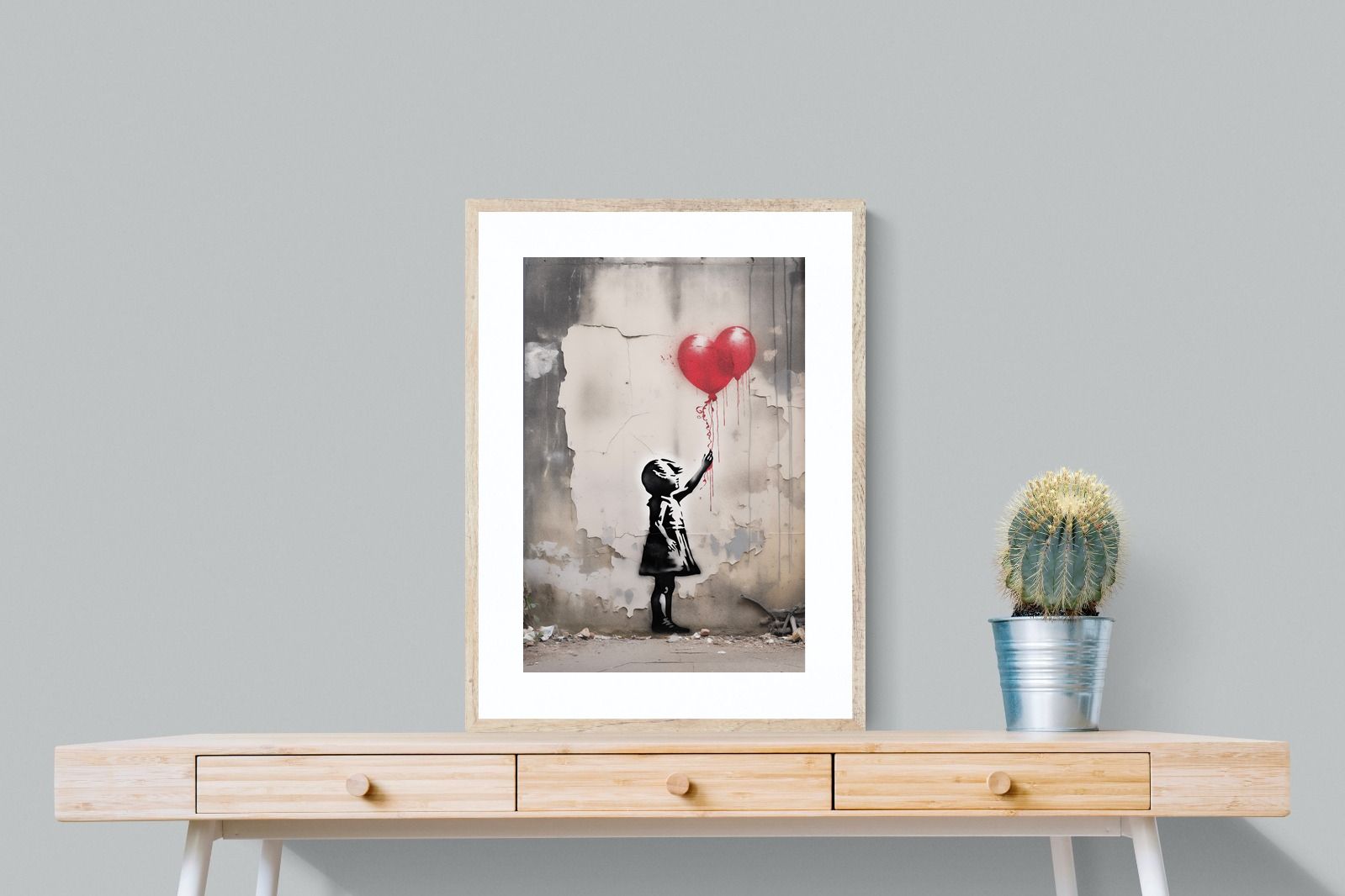 Pixalot Girl with Red Balloons