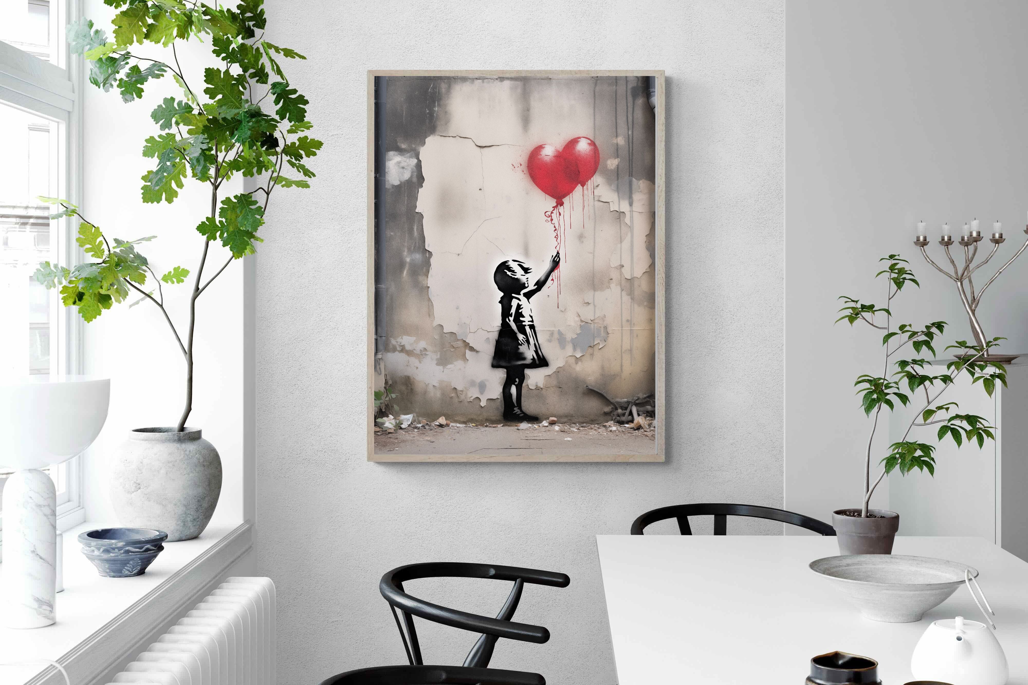 Pixalot Girl with Red Balloons