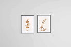 Golden Eucalyptus Set-Wall_Art-45 x 60cm (x2)-Framed Print-Black-Pixalot
