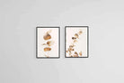 Golden Eucalyptus Set-Wall_Art-45 x 60cm (x2)-Mounted Canvas-Black-Pixalot