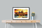 Golden Skies of Venice-Wall_Art-80 x 60cm-Framed Print-Black-Pixalot