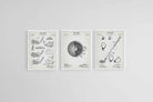 Golf Patents Set-Wall_Art-45 x 60cm (x3)-Mounted Canvas-White-Pixalot