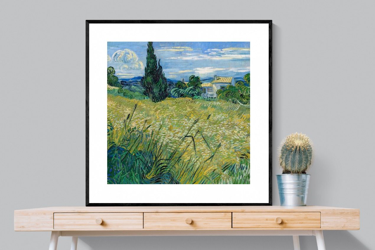 Pixalot Green Wheat Field with Cypress