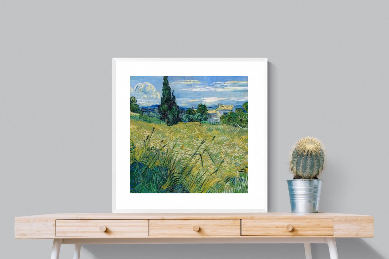 Pixalot Green Wheat Field with Cypress