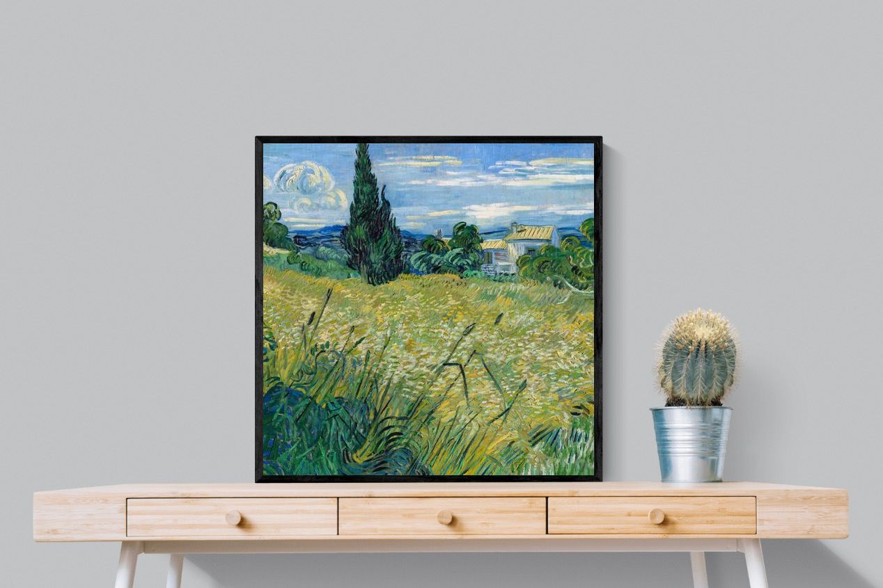 Pixalot Green Wheat Field with Cypress