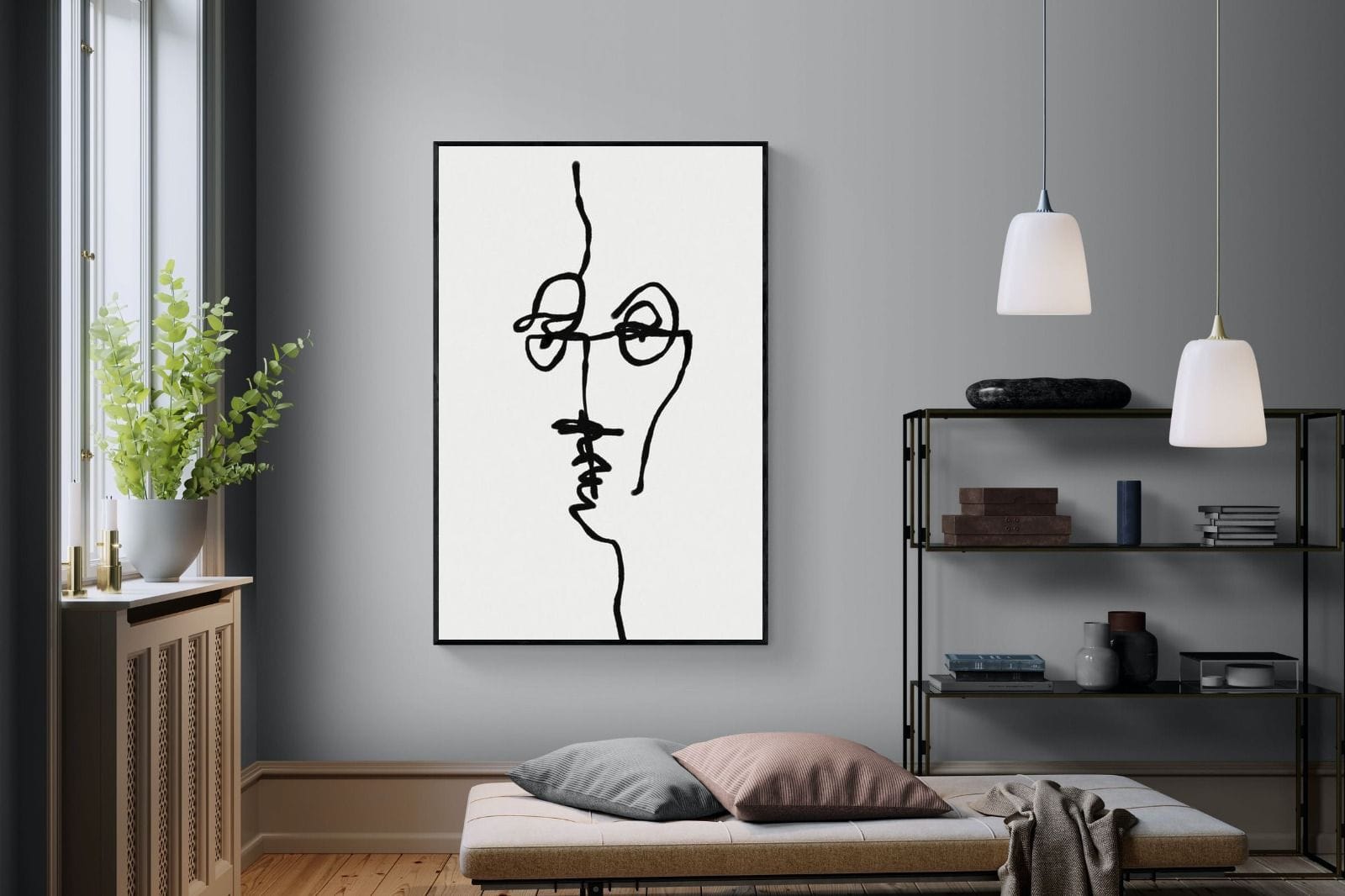 Her-Wall_Art-120 x 180cm-Mounted Canvas-Black-Pixalot