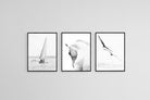 High Key Set-Wall_Art-45 x 60cm (x3)-Mounted Canvas-Black-Pixalot
