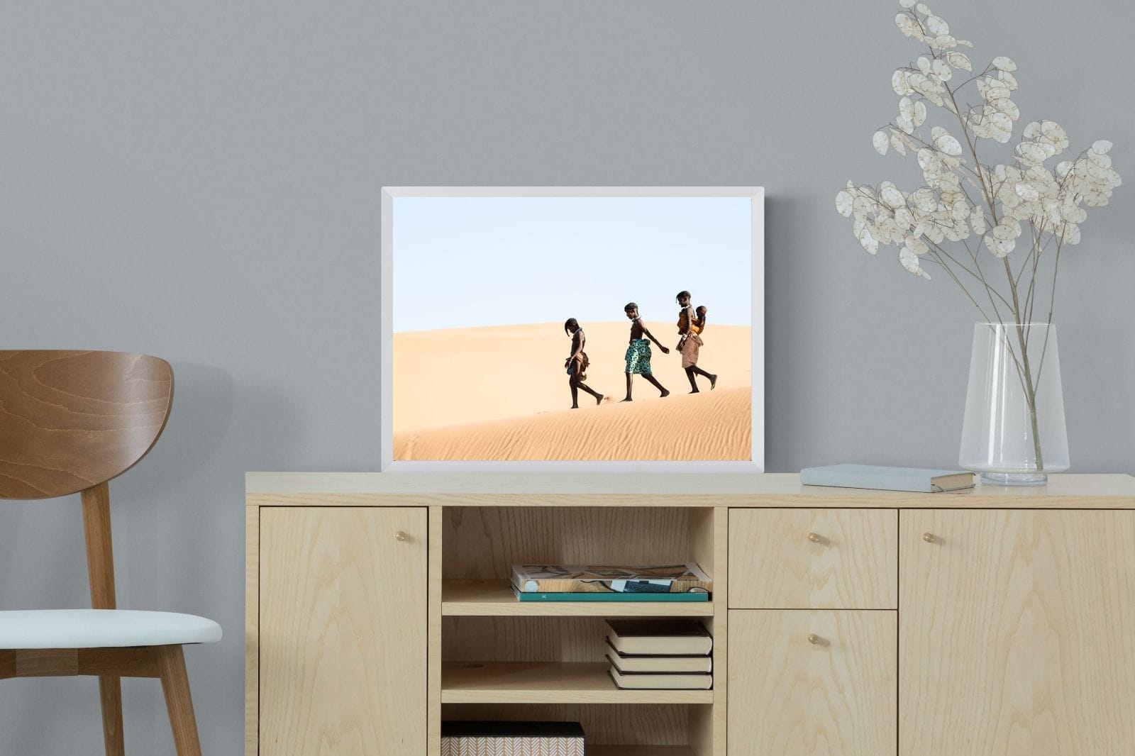 Himba Kids-Wall_Art-60 x 45cm-Mounted Canvas-White-Pixalot