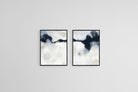 Horizon Set-Wall_Art-45 x 60cm (x2)-Mounted Canvas-Black-Pixalot