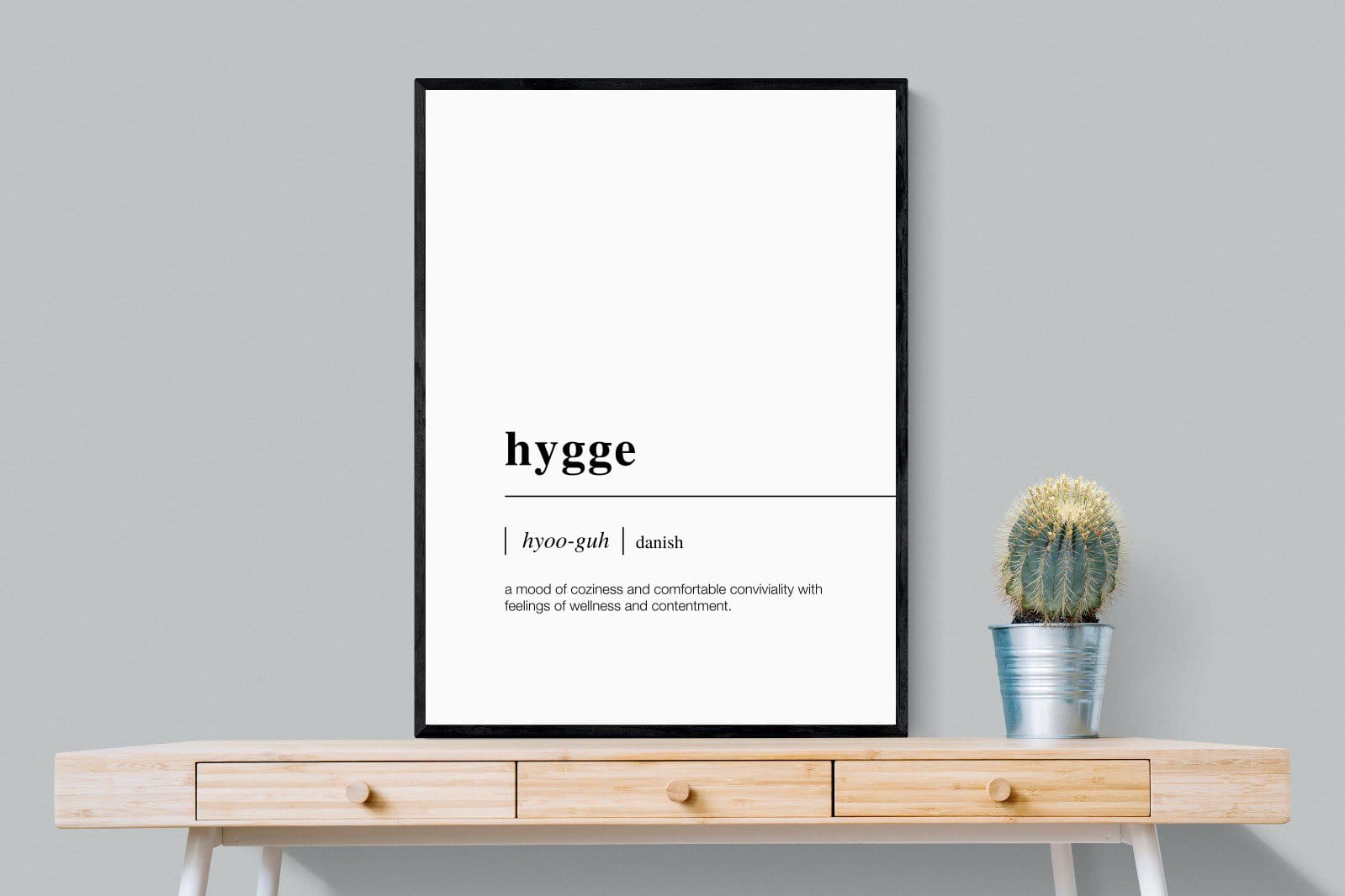 Hygge-Wall_Art-75 x 100cm-Mounted Canvas-Black-Pixalot