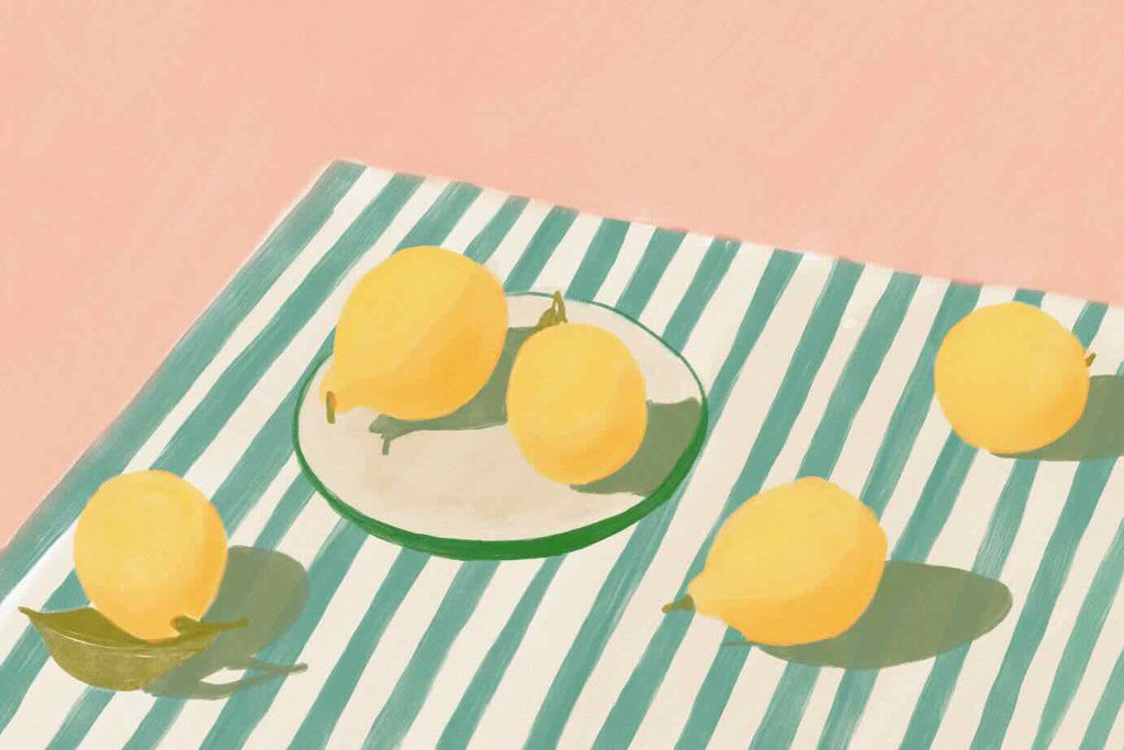 Lemons on Table