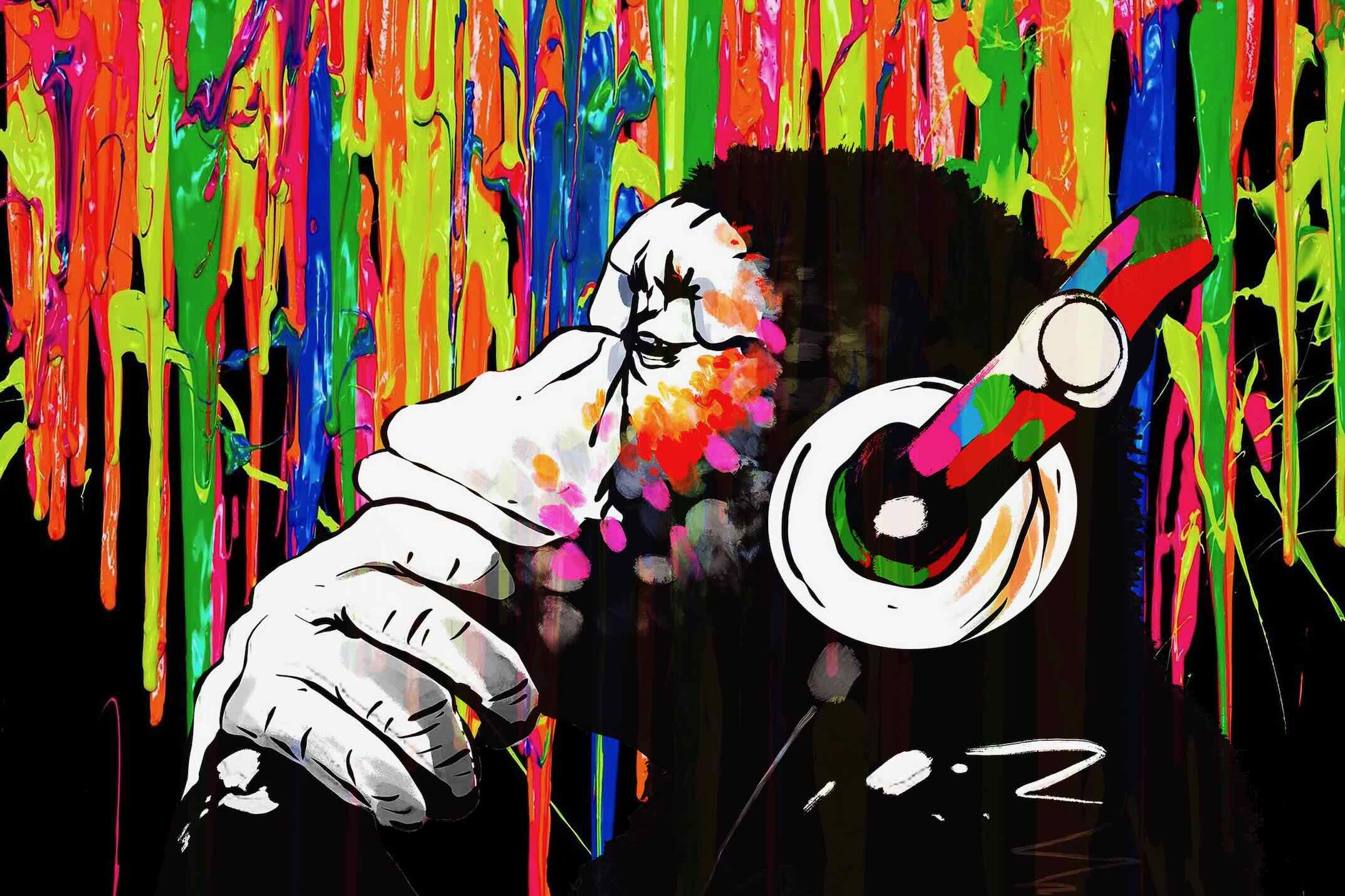 DJ Monkey (Colourful)