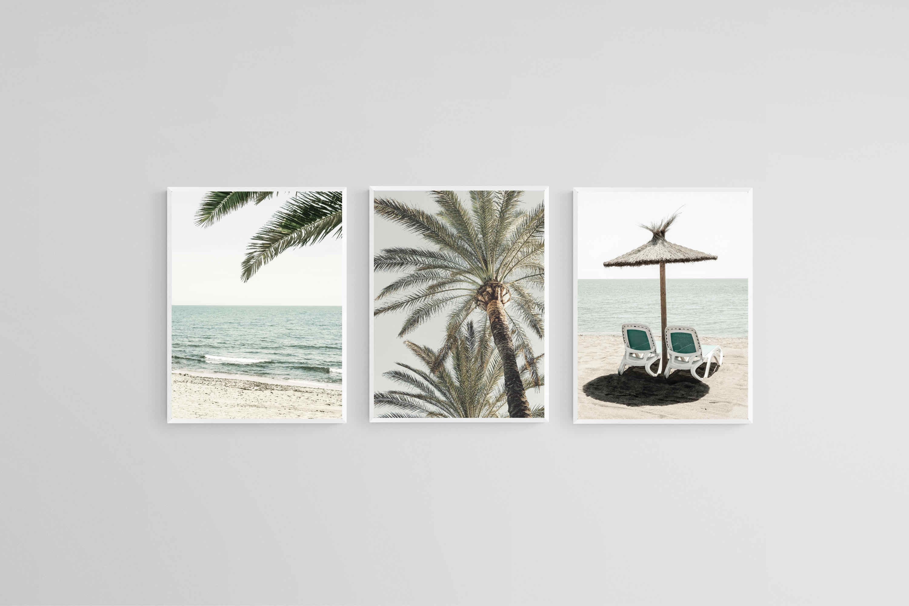 Island Living-Wall_Art-45 x 60cm (x3)-Mounted Canvas-White-Pixalot