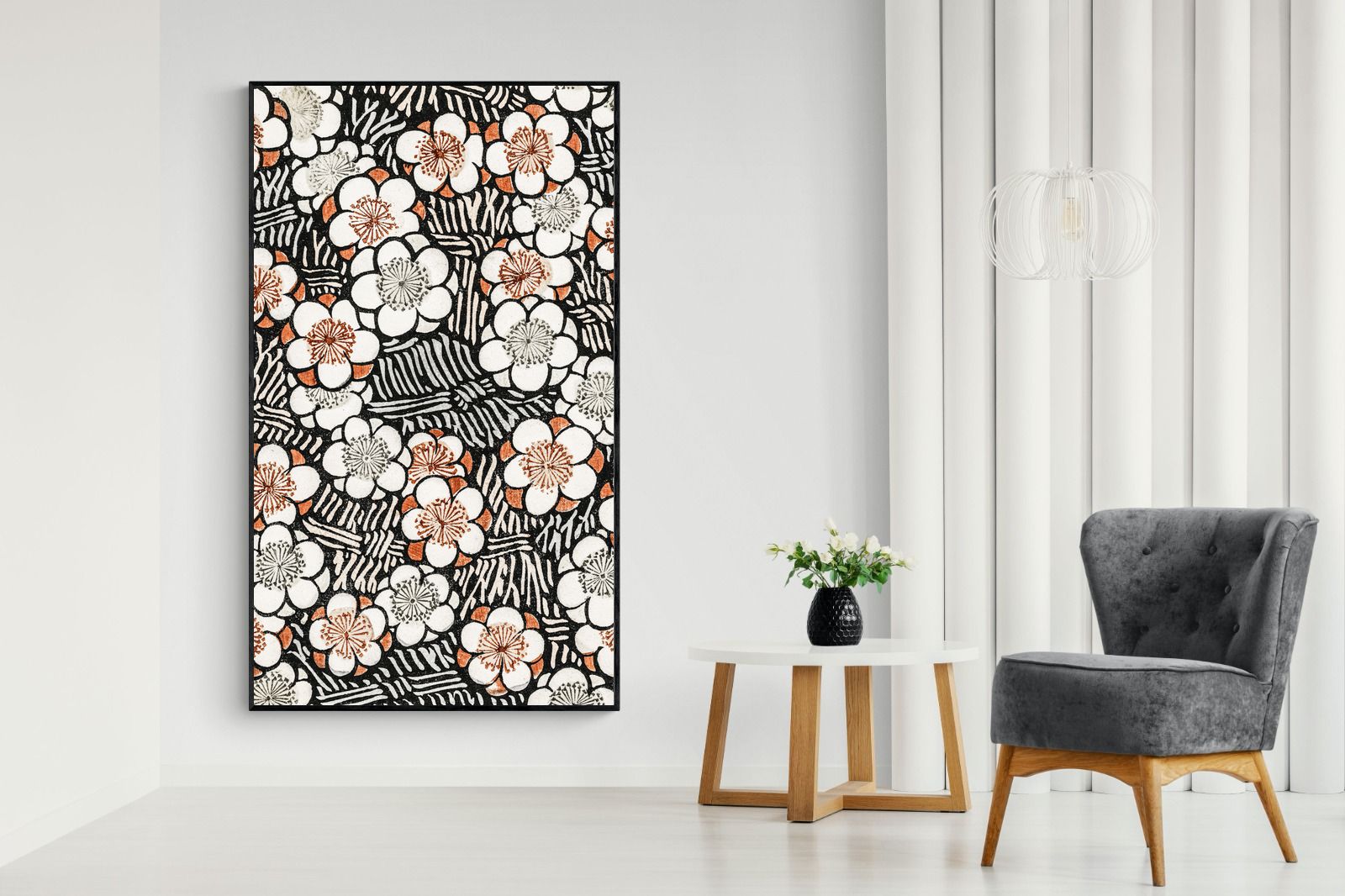 Pixalot Japanese Floral Pattern