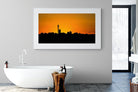 Johannesburg Silhouette-Wall_Art-180 x 110cm-Framed Print-White-Pixalot