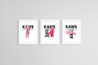 KAWS Family Set-Wall_Art-45 x 60cm (x3)-Framed Print-White-Pixalot