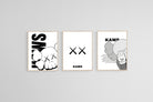 KAWS Set-Wall_Art-45 x 60cm (x3)-Mounted Canvas-Wood-Pixalot