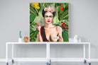 Kahlo Tea & Parrots-Wall_Art-120 x 120cm-Mounted Canvas-Wood-Pixalot