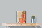 Pixalot Kneeling Female in Orange-Red Dress