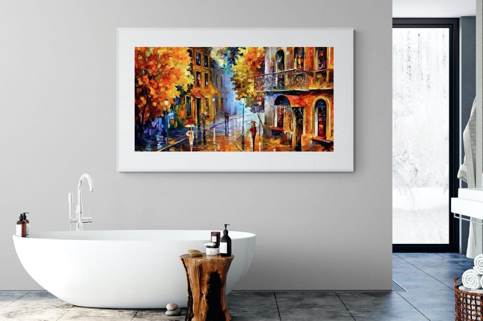 Leonid Afremov-Wall_Art-180 x 110cm-Framed Print-White-Pixalot