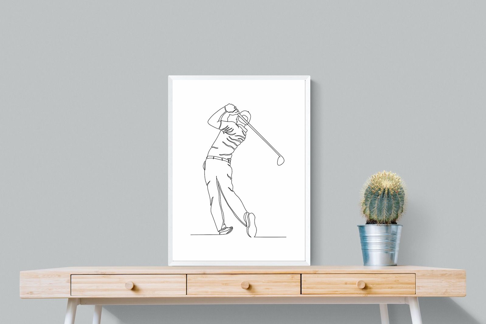 Pixalot Line Drawn Golfer