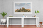Lion Crèche-Wall_Art-150 x 100cm-Framed Print-White-Pixalot