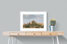 Lion Crèche-Wall_Art-80 x 60cm-Framed Print-White-Pixalot