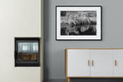 Lion Lake Family-Wall_Art-100 x 75cm-Framed Print-Black-Pixalot
