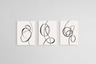 Loop The Loop Set-Wall_Art-45 x 60cm (x3)-Mounted Canvas-No Frame-Pixalot