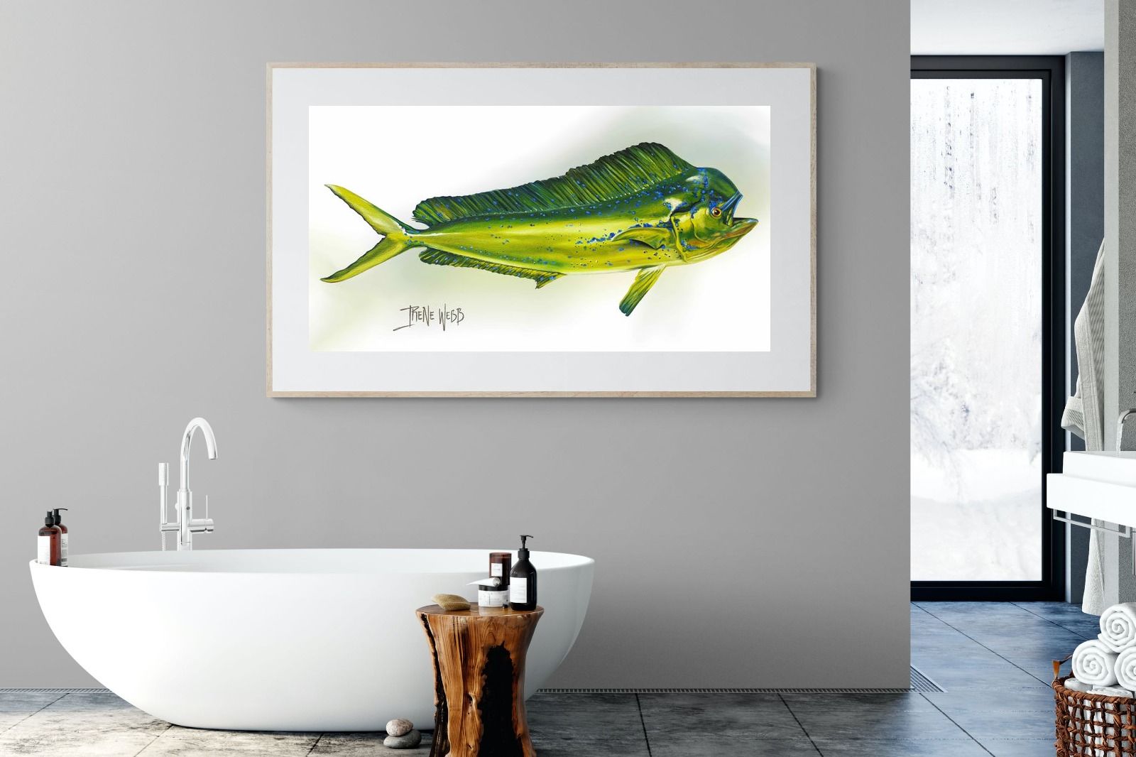 Mahi Mahi-Wall_Art-180 x 110cm-Framed Print-Wood-Pixalot