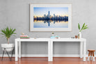 Manhattan Reflection-Wall_Art-150 x 100cm-Framed Print-Wood-Pixalot