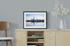 Manhattan Reflection-Wall_Art-60 x 45cm-Framed Print-Black-Pixalot
