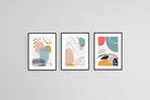 Matisse Style Set-Wall_Art-45 x 60cm (x3)-Framed Print-Black-Pixalot