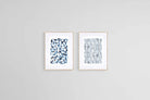 Minimal Blue & White Set-Wall_Art-45 x 60cm (x2)-Framed Print-Wood-Pixalot