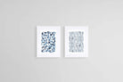 Minimal Blue & White Set-Wall_Art-45 x 60cm (x2)-Framed Print-White-Pixalot