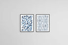 Minimal Blue & White Set-Wall_Art-45 x 60cm (x2)-Mounted Canvas-Black-Pixalot
