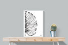 Monstera Illustration-Wall_Art-60 x 80cm-Framed Print-White-Pixalot