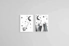 Moon Set-Wall_Art-45 x 60cm (x2)-Mounted Canvas-White-Pixalot