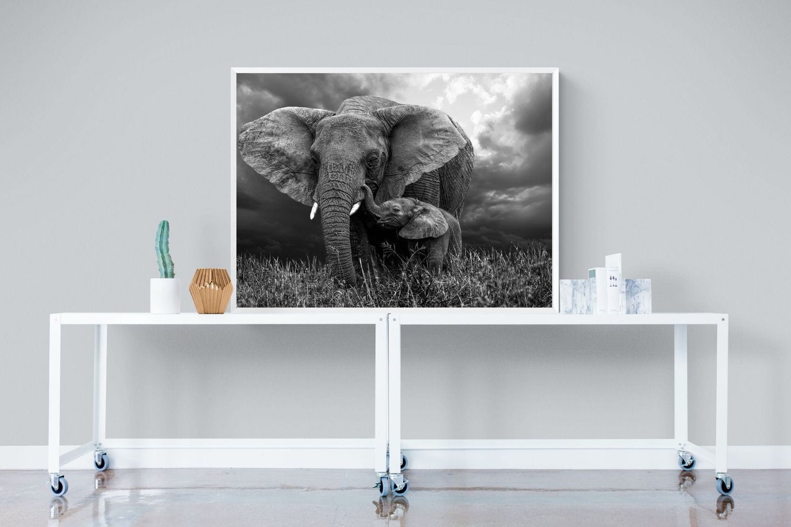 Mother's Thunder-Wall_Art-120 x 90cm-Mounted Canvas-White-Pixalot