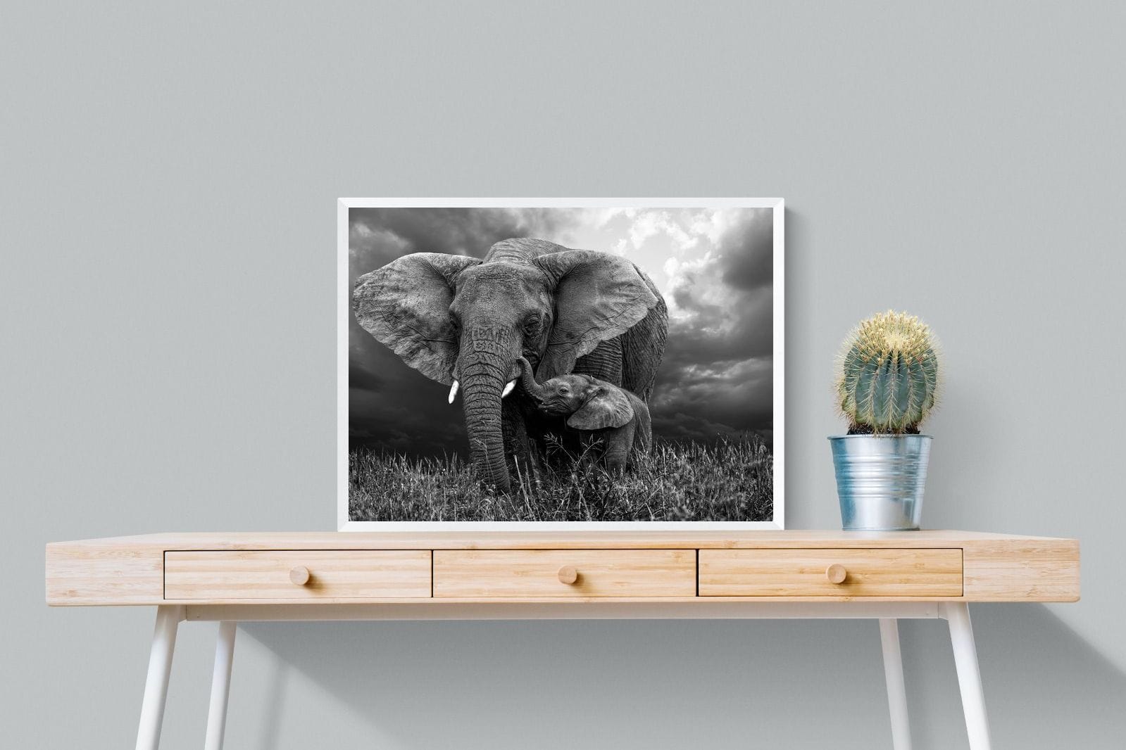 Mother's Thunder-Wall_Art-80 x 60cm-Mounted Canvas-White-Pixalot