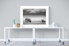 Mountain Ele-Wall_Art-120 x 90cm-Framed Print-White-Pixalot