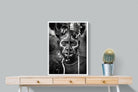 Mursi Tribesman-Wall_Art-60 x 80cm-Mounted Canvas-White-Pixalot