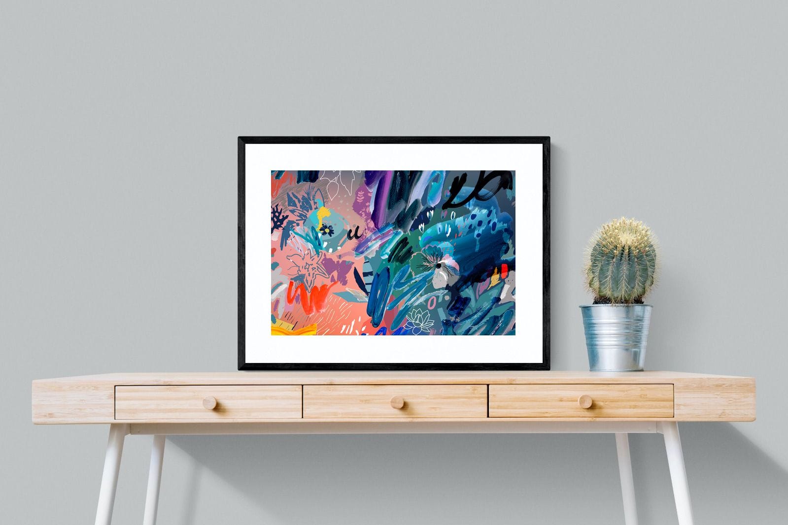 Nature's Chaos-Wall_Art-80 x 60cm-Framed Print-Black-Pixalot