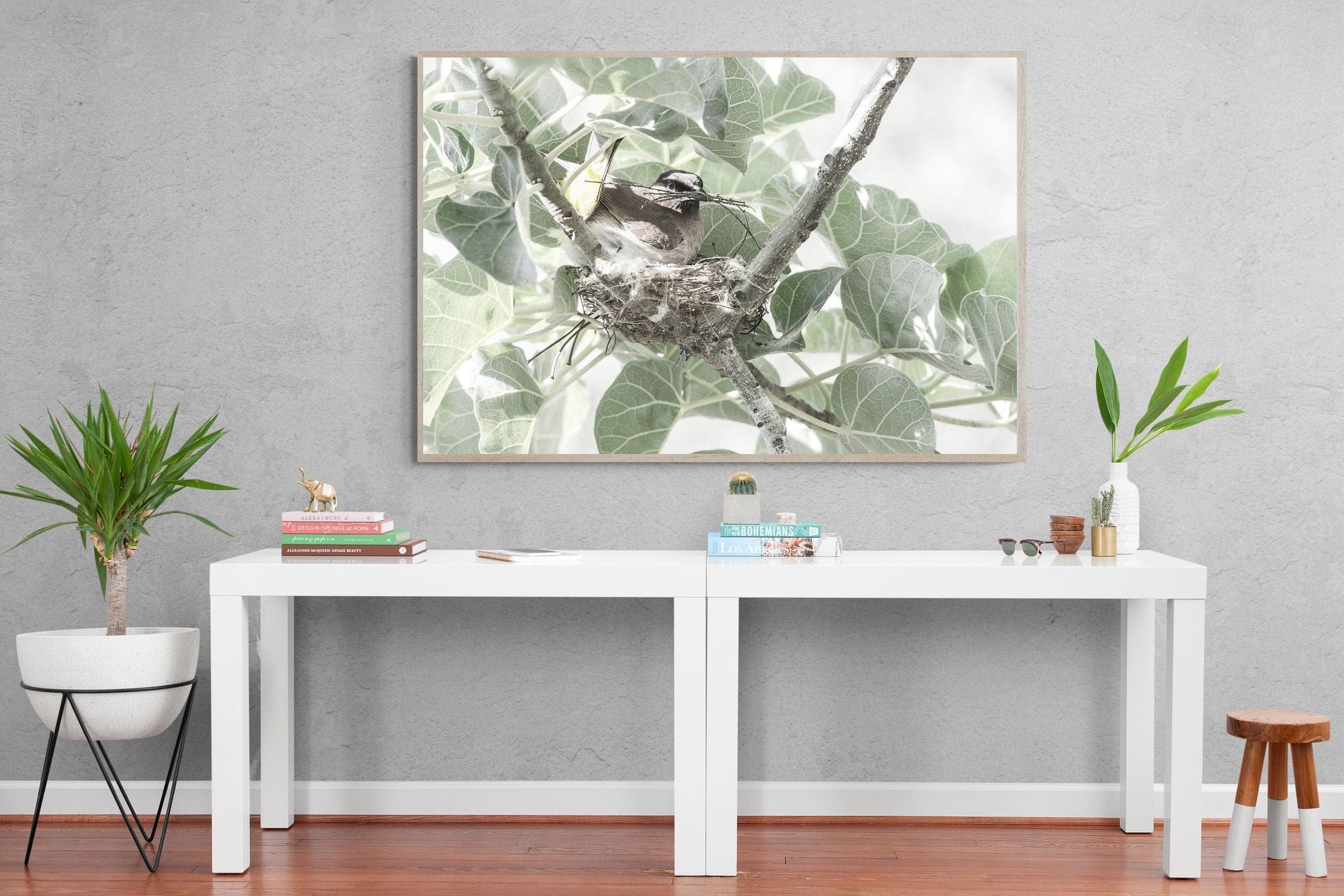 Nesting Bulbul-Wall_Art-150 x 100cm-Mounted Canvas-Wood-Pixalot